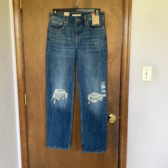 Relisted Levi’s low pro distressed midrise straight leg jean cotton size 29 - Picture 9 of 17